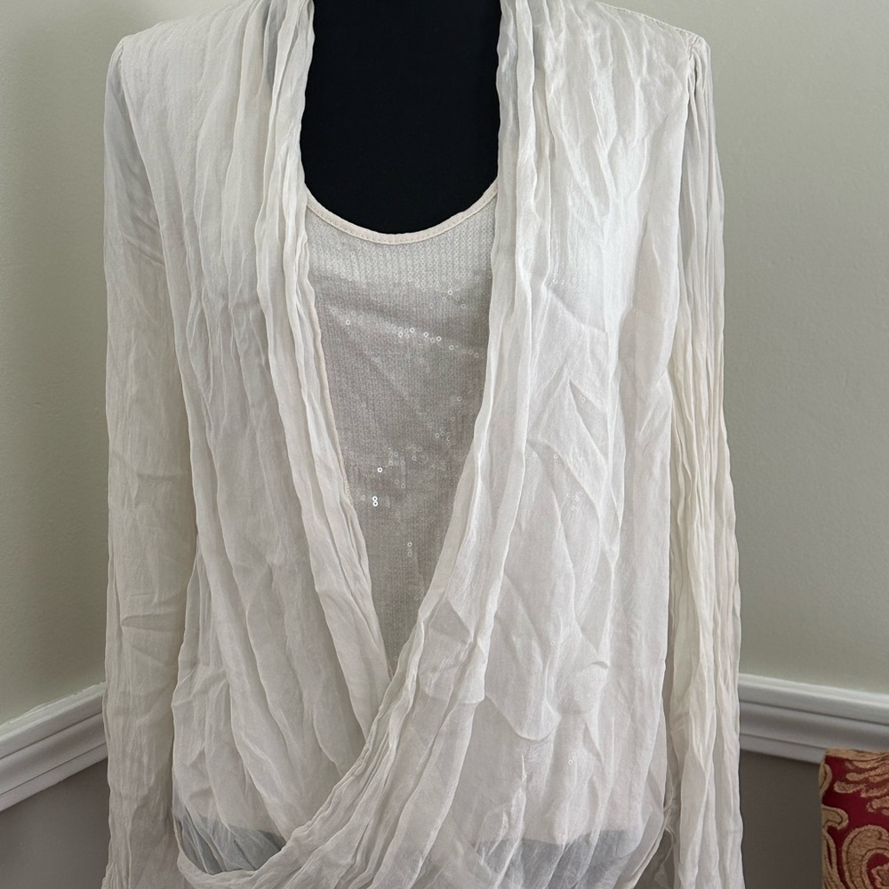 Carla Conti Cream Sequin Blouse - Picture 5 of 15